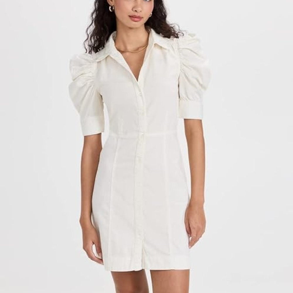 FRAME Women's Gillian Dress - NWT - SIZE XS - Color ECRU (WHITE)